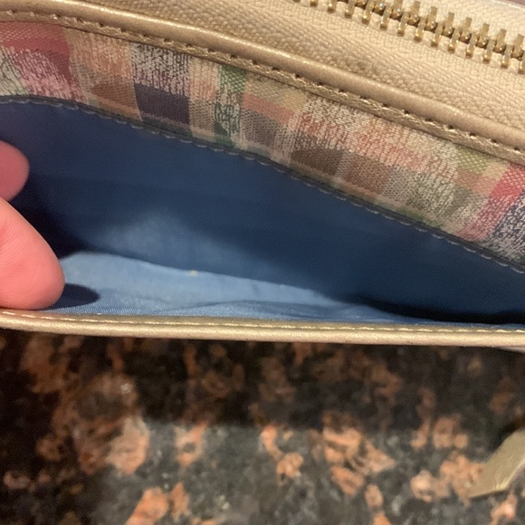 Coach Poppy Madras plaid zip around wallet - Picture 4 of 10